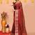 maroon organic tissue saree with running blouse piece 