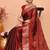 maroon organic tissue saree with running blouse piece 