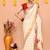 off white cotton blend handloom saree without blouse