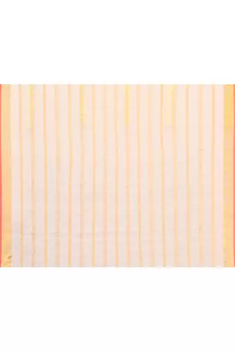 off white cotton blend handloom saree without blouse