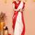 white gadowal silk blend saree with running blouse piece with red border