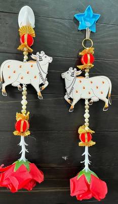 wall hanging diwali decorations wall hanging toran for door rajasthani home decoration (pack of 2) 1
