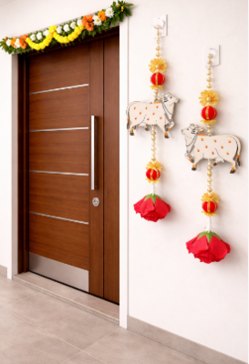 wall hanging diwali decorations wall hanging toran for door rajasthani home decoration (pack of 2) 3