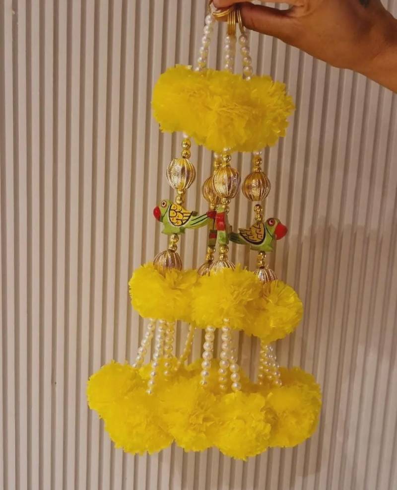 decorative artificial floral toran with latkantraditional indian door hanging for home decor (pack of 4) 