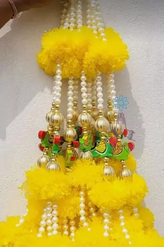 decorative artificial floral toran with latkantraditional indian door hanging for home decor (pack of 4) 