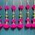 decorative pink genda with parrot hanginghandmade toran hanging for home decor (pack of 6)