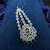 Elegant Silver-Plated Cubic Zirconia Jhumar Passa | Bridal Hair Accessory with Blue Accents