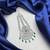 Elegant Silver-Plated Cubic Zirconia Jhumar Passa | Bridal Hair Accessory with Blue Accents