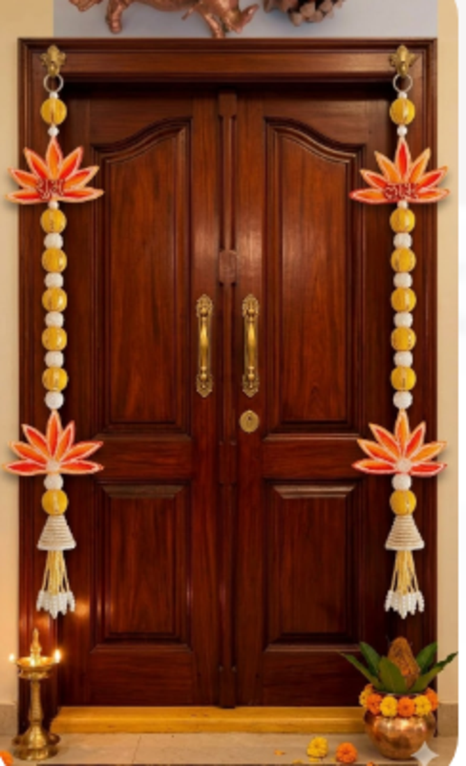 handmade door hanging tassels decorative home temple festival decor hanging (pack of 2)
