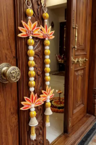 handmade door hanging tassels decorative home temple festival decor hanging (pack of 2)