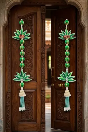 handmade hanging traditional design decorative for home wall decor festive decoration (pack of 2)