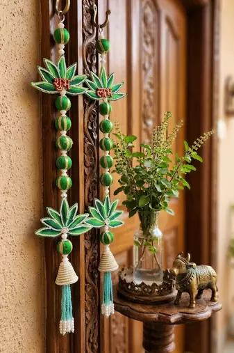 handmade hanging traditional design decorative for home wall decor festive decoration (pack of 2)