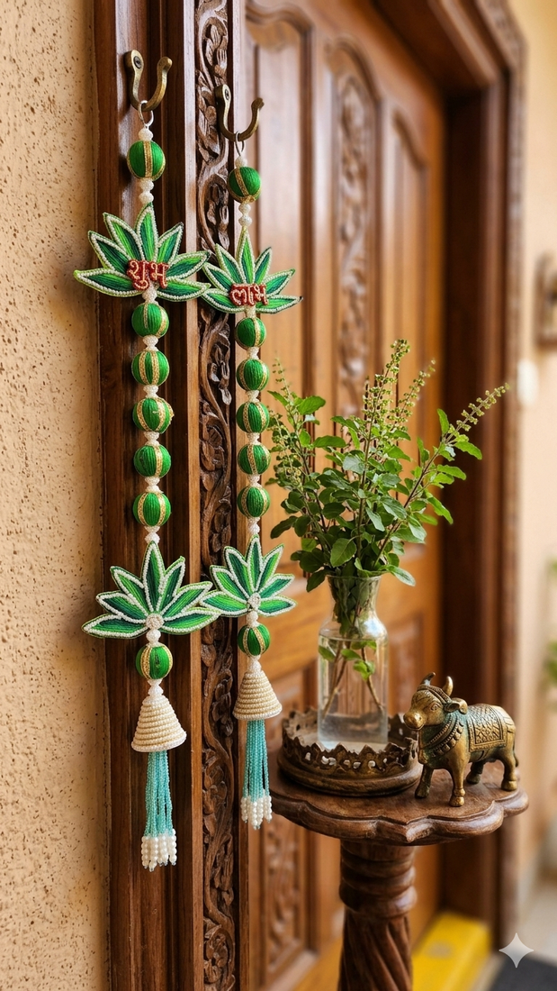handmade hanging traditional design decorative for home wall decor festive decoration (pack of 2)