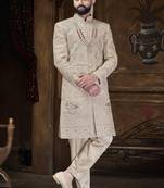 Beige sherwani for men | men's wedding wear