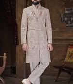 Rose gold pink sherwani for men | men's wedding wear