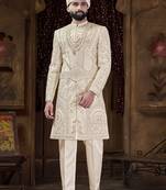 Beige sherwani for men | men's wedding wear
