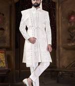 Off white sherwani for men | men's wedding wear