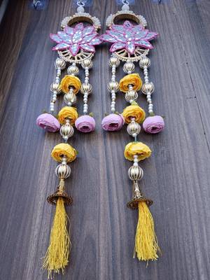 handmade hanging for home decorative wall hangingdiwali festival pooja room home decor (pack of 2) 2