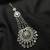 Silver-Finished Bridal Passa – Zircon Studded Jhumar Hair Jewelry for Weddings