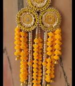 handcrafted genda florel pearl door hanging latkan decorative wall hanging for home decor (pack of 2)