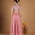 Light pink chanderi lehenga set with zari blouse & katan silk dupatta