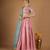 Light pink chanderi lehenga set with zari blouse & katan silk dupatta