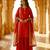 Embroidered chanderi short kurta & sharara with tissue dupatta