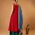 Hot pink corset anarkali with green palazzo & embroidered lace katan silk dupatta
