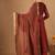 Maroon chanderi wrap anarkali set with zari striped dupatta