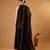Sleeveless chanderi short kurti and sharara with embroidered katan dupatta in black