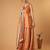 Saffron brown handwoven chanderi kurta sharara set with chanderi zari stripes dupatta