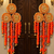 handmade genda florel pearl door hanging decorative wall hanging for home temple wedding festival decor (pack of 2)