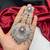 Royal Lavender Tanzanite Passa Jhumar: Silver-Plated Cubic Zirconia Bridal Tikka