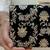 Black silk metallic clutch