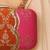 Multicolor satin metallic clutch