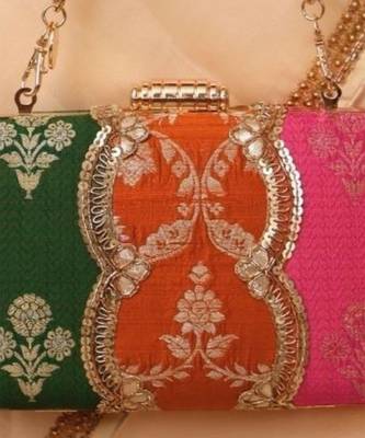 Multicolor satin metallic clutch 5