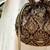 Black satin pearl lace work potli bag