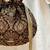Black satin pearl lace work potli bag