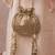 Gold textured gota satin potli bag