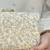 Beige tissue suede clutch
