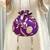 Purple banarasi silk potli bag