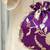 Purple banarasi silk potli bag