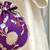 Purple banarasi silk potli bag