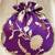 Purple banarasi silk potli bag