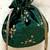Green velvet suede potli bag