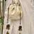 Off white velvet suede potli bag