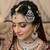 Emerald Zircon Bridal Passa – Pakistani Jhumar Headpiece, Wedding Tikka