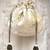 Off white velvet suede potli bag