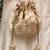 Gold velvet suede potli bag