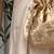 Gold velvet suede potli bag